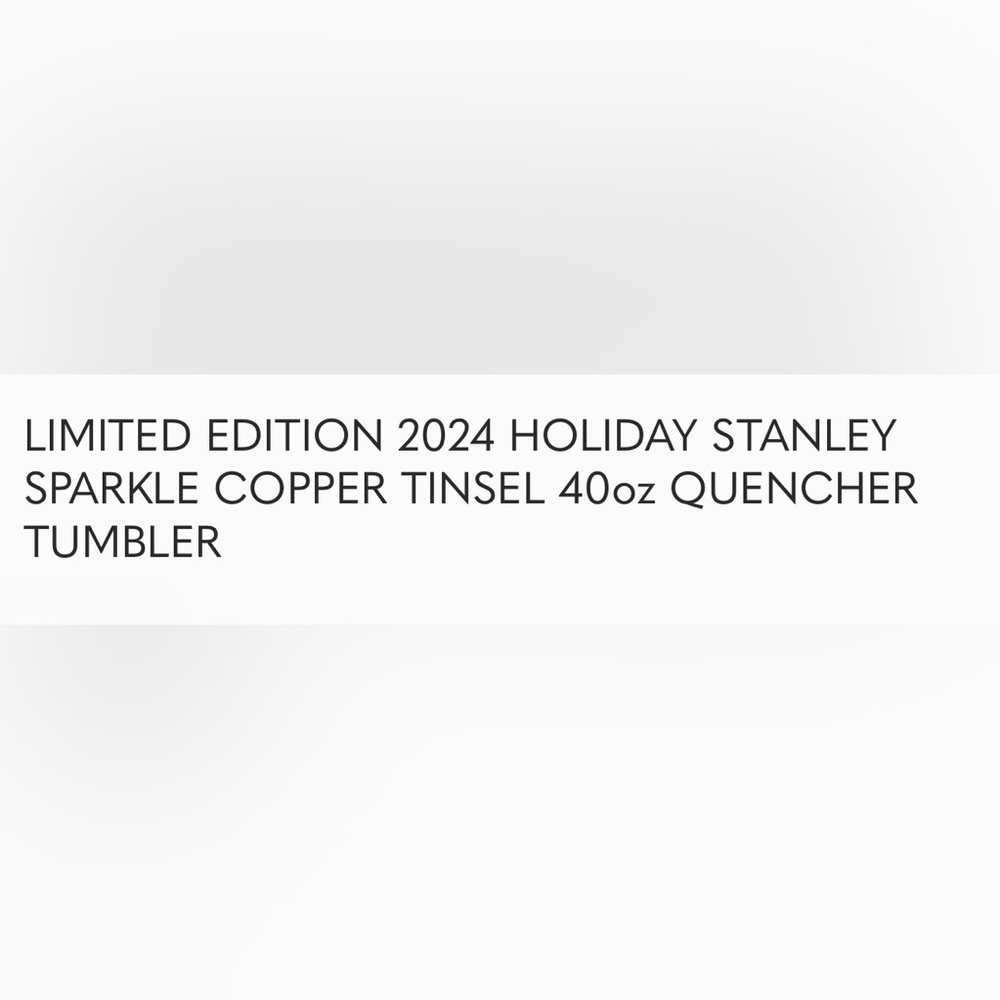 STANLEY SPARKLE COPPER TINSEL 40oz TUMBLER LIMITED EDITION 2024 HOLIDAY STANLEY - Picture 5 of 5